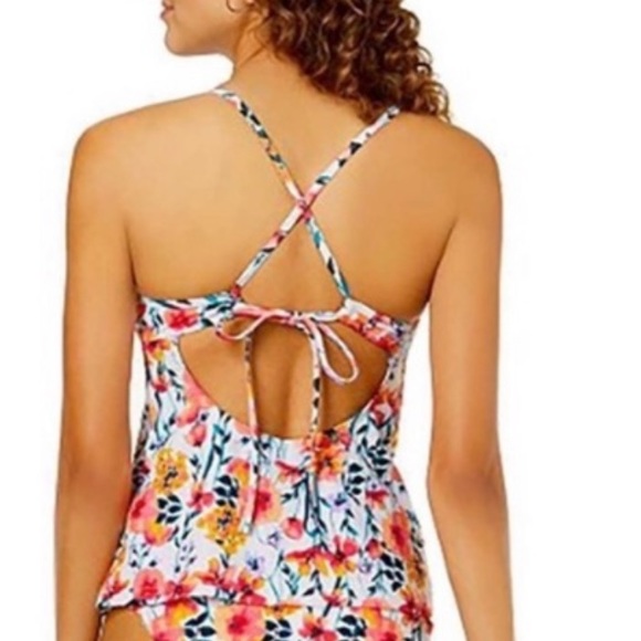 Hula Honey “In Such A Fleury” Floral Halter Tankini Top - Picture 2 of 8